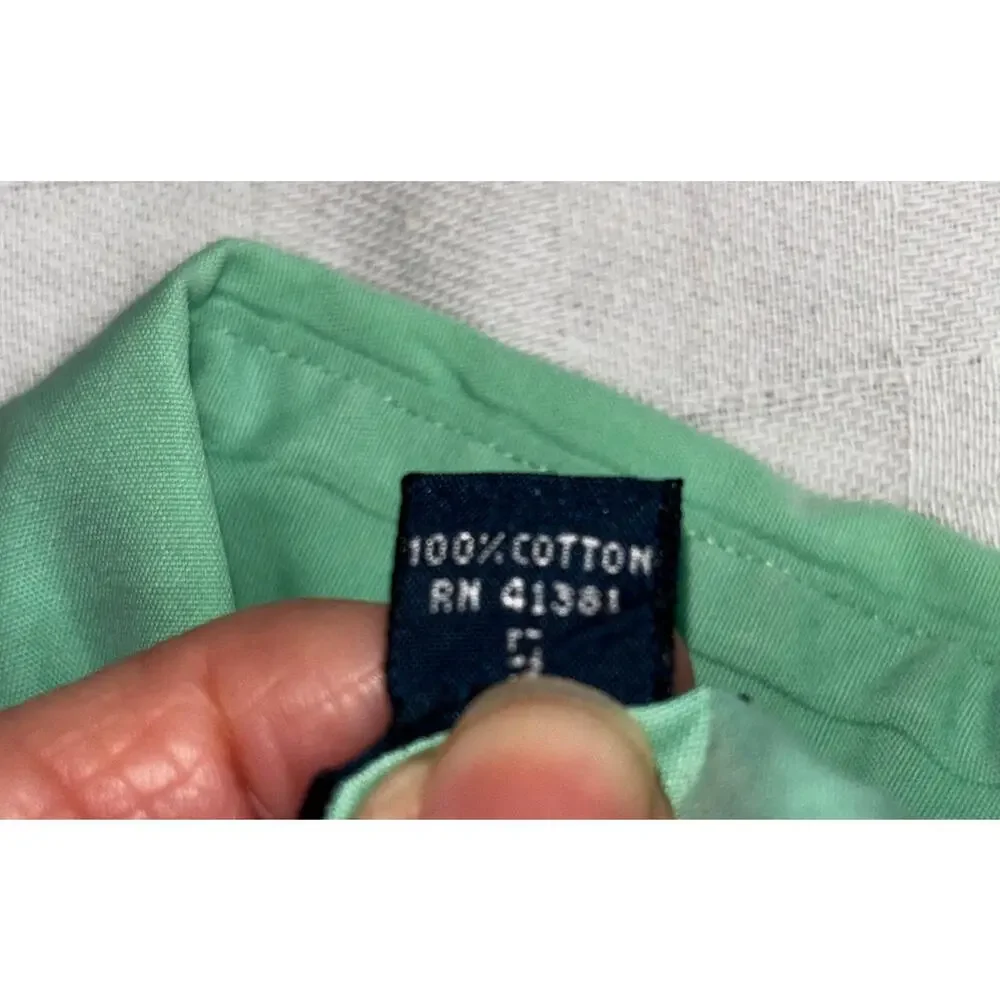 Ralph Lauren Polo men's 100 % cotton, mint green shirt, XL with pink pony